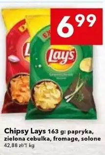 Lewiatan Chipsy Lays 163 g: papryka, zielona cebulka, fromage, solone oferta
