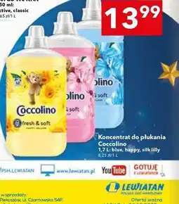 Lewiatan Koncentrat do płukania Coccolino 1,7 L: blue, happy, silk lilly oferta