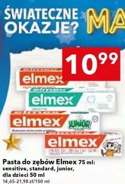 Lewiatan Pasta do zębów Elmex 75 ml: sensitive, standard, junior, dla dzieci 50 ml oferta