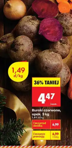 Biedronka Buraki czerwone, opak. 3 kg Biedronka oferta