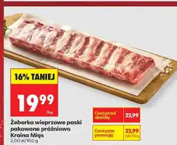 Biedronka Żeberka wieprzowe paski pakowane próżniowo Kraina Mięs oferta