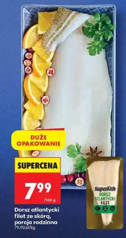 Biedronka Dorsz atlantycki filet ze skórą, poroja rodzinna Superfish oferta