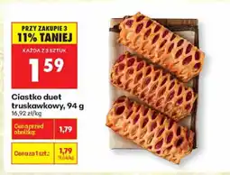Biedronka Ciastko duet truskawkowy, 94 g Biedronka oferta