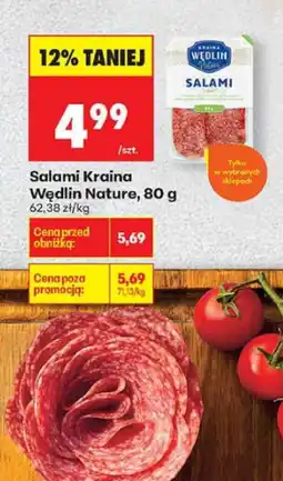 Biedronka Salami Kraina Wędlin Nature, 80 g oferta