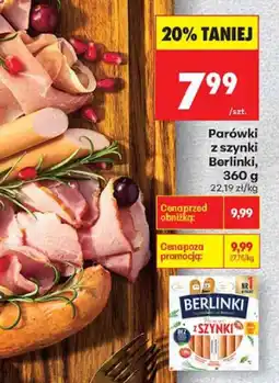Biedronka Parówki z szynki Berlinki, 360 g oferta
