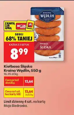 Biedronka Kiełbasa Śląska Kraina Wędlin, 550 g oferta