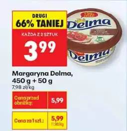 Biedronka Margaryna Delma, 450 g + 50 g oferta