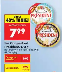 Biedronka Ser Camembert Président, 170 g oferta