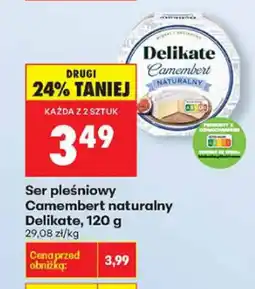 Biedronka Ser pleśniowy Camembert naturalny Delikate, 120 g oferta