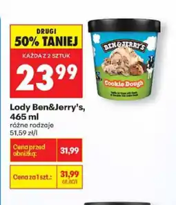 Biedronka Lody Ben&Jerry's, 465 ml oferta