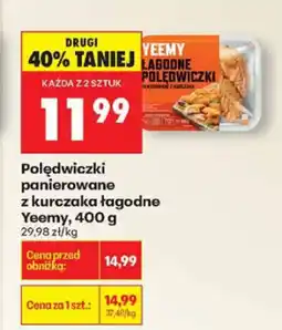 Biedronka Polędwiczki panierowane z kurczaka łagodne Yeemy, 400 g oferta