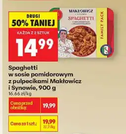 Biedronka Spaghetti w sosie pomidorowym z pulpecikami Makłowicz i Synowie, 900 g oferta