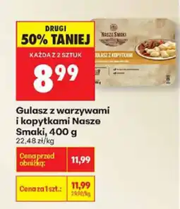 Biedronka Gulasz z warzywami i kopytkami Nasze Smaki, 400 g oferta