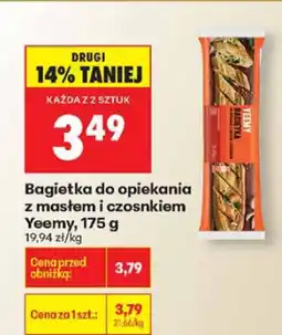Biedronka Bagietka do opiekania z masłem i czosnkiem Yeemy, 175 g oferta