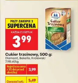 Biedronka Cukier trzcinowy 500g Diamant Baketto Królewski Biedronka oferta