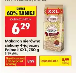 Biedronka Makaron nierówno siekany 4-jajeczny Polmak XXL 750g oferta