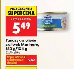 Biedronka Tuńczyk w oliwie z oliwek Marinero 160g/104g oferta