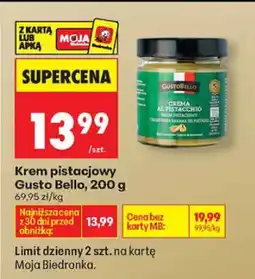 Biedronka Krem pistacjowy Gusto Bello oferta