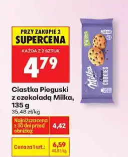 Biedronka Ciastka Pieguski z czekoladą Milka oferta