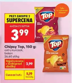 Biedronka Chipsy Top ostry kurczak, boczek, papryka 150g oferta