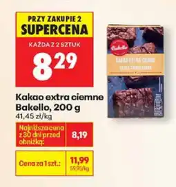 Biedronka Kakao extra ciemne Bakello 200g oferta