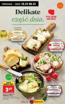 Biedronka Serek kanapkowy Delikate z kurkami i cebulką 125g oferta