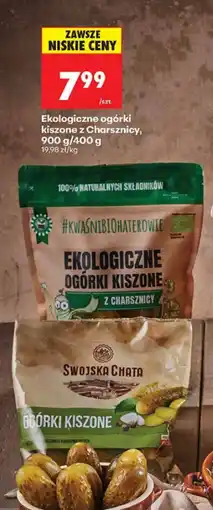 Biedronka Ekologiczne ogórki kiszone z Charsznicy, 900 g/400 g Biedronka oferta