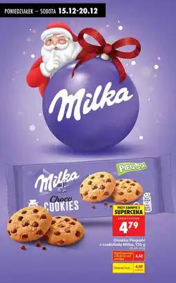 Biedronka Ciastka Pieguski z czekoladą Milka Choco Cookies 135g oferta
