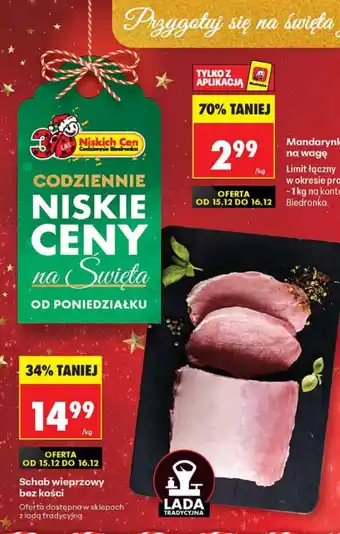 Biedronka Schab wieprzowy bez kości Lada Tradycyjna oferta