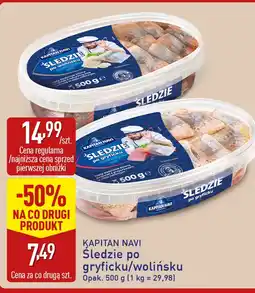 ALDI Śledzie KAPITAN NAVI po wolińsku 500g oferta