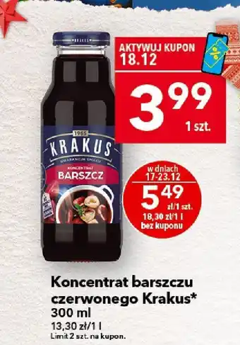 Koncentrat barszczu czerwonego Krakus 300ml