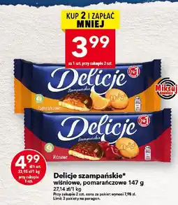 Lewiatan Ciastka Delicje szampańskie pomarańczowe 147 g oferta