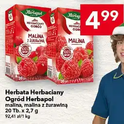 Lewiatan Herbata Herbaciany Ogród Herbapol malina z żurawiną 20 Tb. x 2,7 g oferta