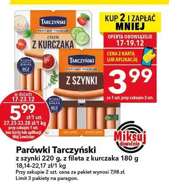 Parówki Tarczyński z fileta z kurczaka