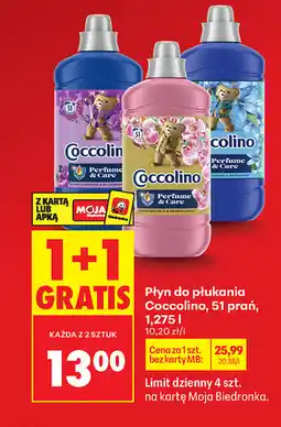 Biedronka Płyn do płukania Coccolino, 51 prań oferta