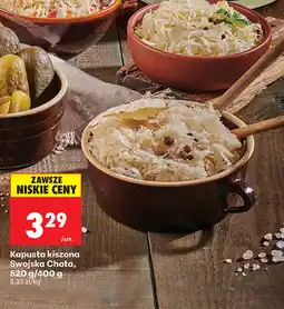 Biedronka Kapusta kiszona Swojska Chata 520g/400g oferta