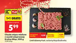 Biedronka Chude mięso mielone z szynki wieprzowej Kraina Mięs oferta