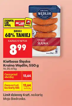 Biedronka Kiełbasa Śląska Kraina Wędlin oferta