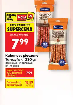 Biedronka Kabanosy pieczone tarczyński oferta