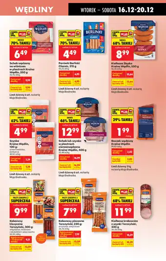 Biedronka kabanosy klasyczne tarczyński oferta