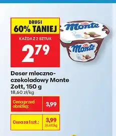 Biedronka Deser mleczny czekoladowy Monte oferta
