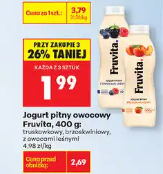 Biedronka Jogurt pitny owocowy Fruvita, 400 g oferta