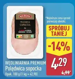 ALDI Polędwica sopocka WĘDLINIARNIA PREMIUM oferta