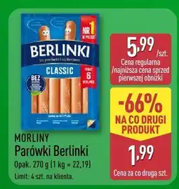 ALDI Parówki Berlinki Classic Morliny oferta