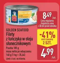 ALDI Filety z tuńczyka w oleju słonecznikowym GOLDEN SEAFOOD oferta