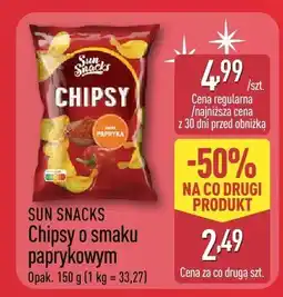 ALDI Chipsy o smaku paprykowym SUN SNACKS oferta