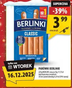 Arhelan Parówki Berlinki bez bocznej osłonki i z musztardą oferta