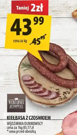 Arhelan Kiełbasa z czosnkiem Wędzarnia Dunikowscy oferta