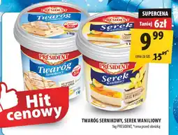 Arhelan Twaróg sernikowy, Serek waniliowy Président oferta