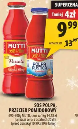 Arhelan Sos Polpa, przecier pomidorowy Mutti oferta
